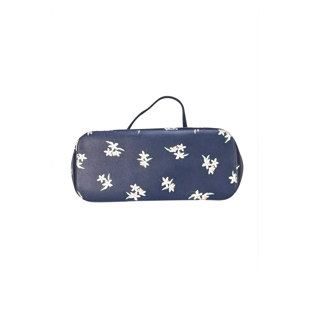 Kate Spade - Navy w/ White Floral Print Tote Bag